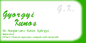 gyorgyi kunos business card